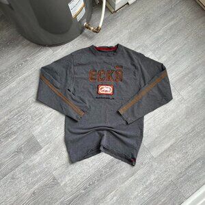 Grey / Orange / Green Vintage Ecko Unltd Long-Sleeve T-Shirt